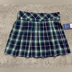 Limited Too Navy/Green/Pink Plaid Skort